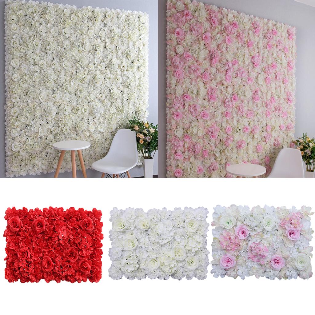 Flower Wall Panel - Panneaux de fleurs artificielles romantiques pour