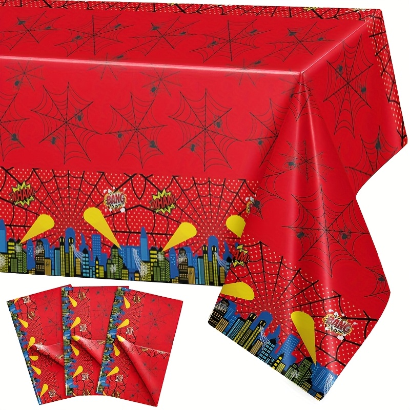 Table Cloth Disposable - Nappe jetable Super-héros City en PE