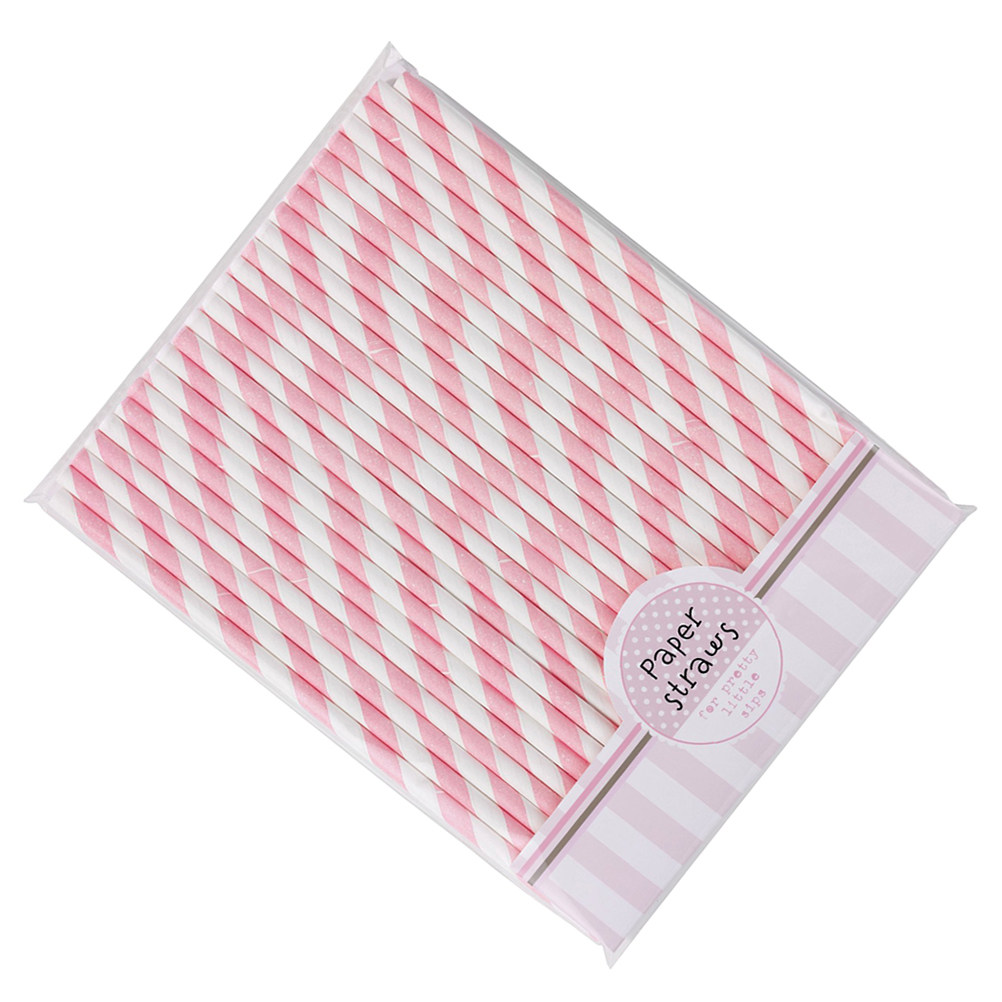 Pailles rayées en papier écolo - Paper Straw Color avis et prix