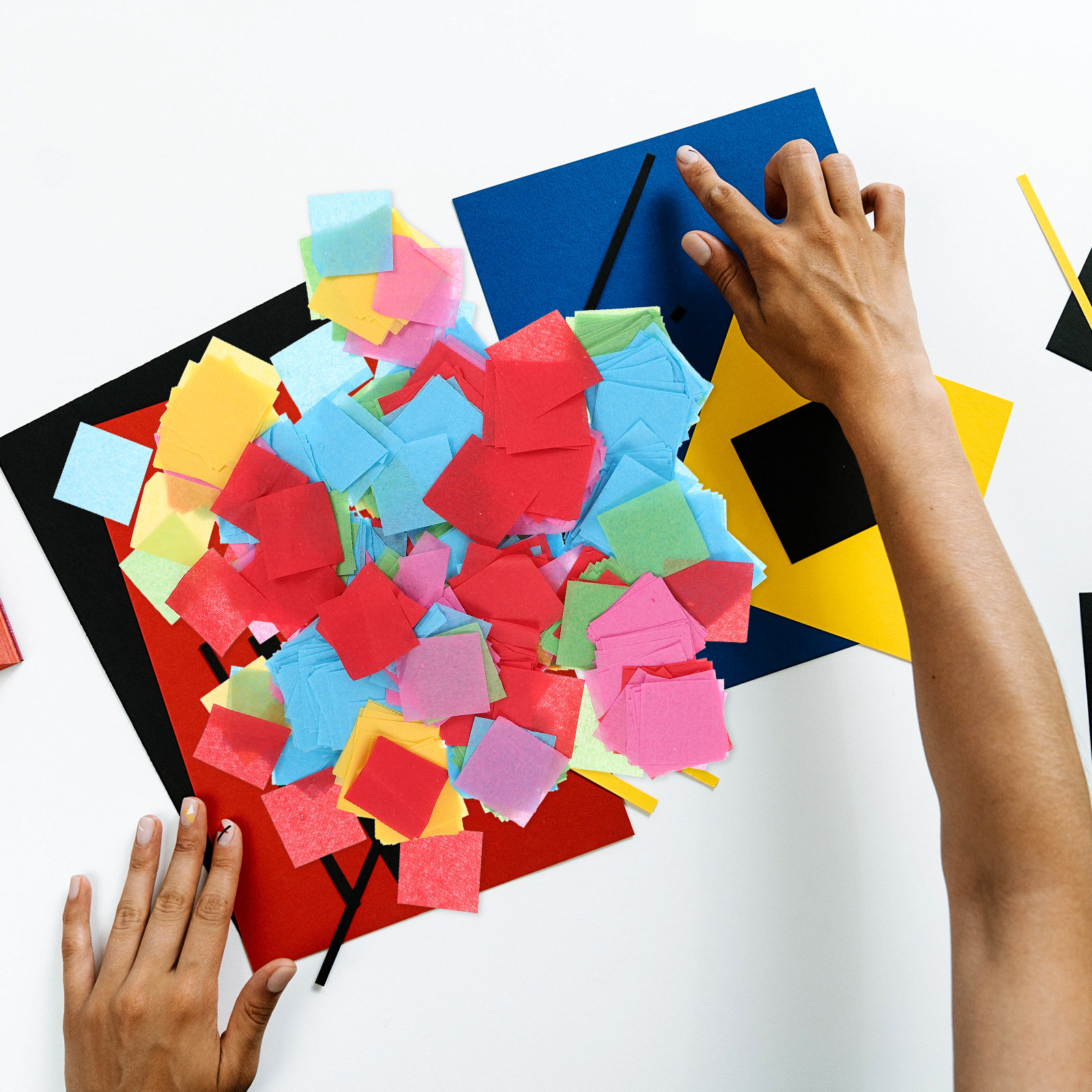 Carrés de papier de soie fins, - Papercraft Supply Confetti avis et prix