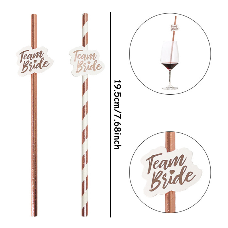 Pailles en papier rose doré po - Paper Straw Color avis et prix
