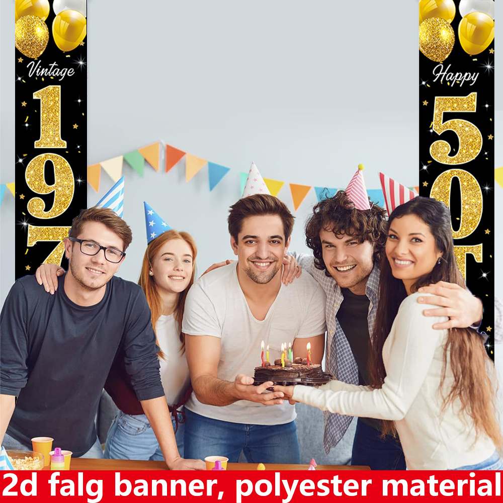 Bannière plate 2D, bannière d' - Party Banner Gold avis et prix