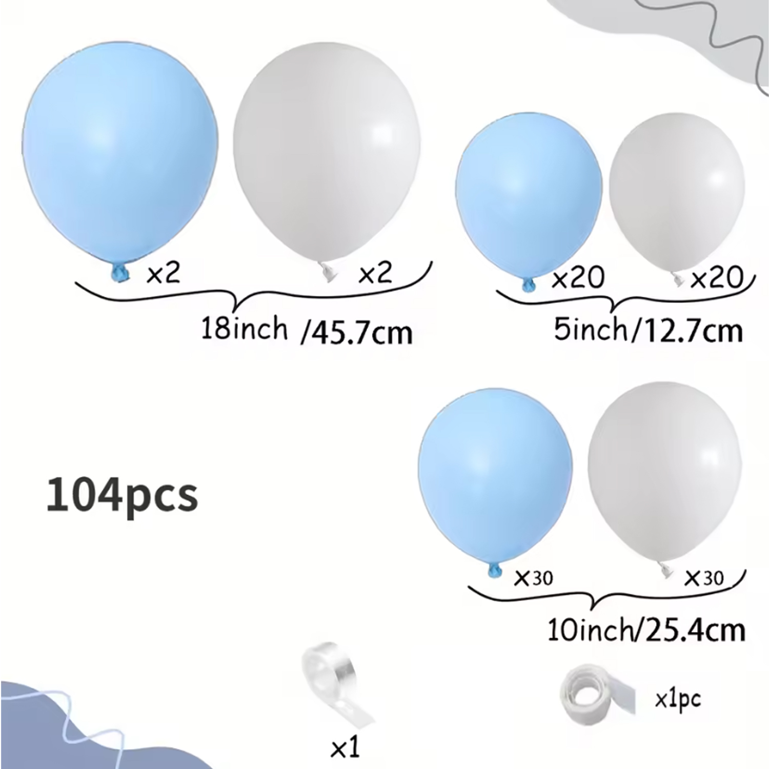 Kit d'arche de ballons bleus e - Balloon Arch Kit avis et prix